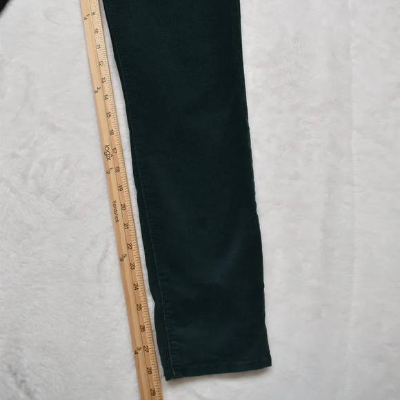 GAP 1969 Fine Corduroy Legging Jean Sz 29R Pants 5 Pocket Mid Rise Green Boho - Picture 12 of 15